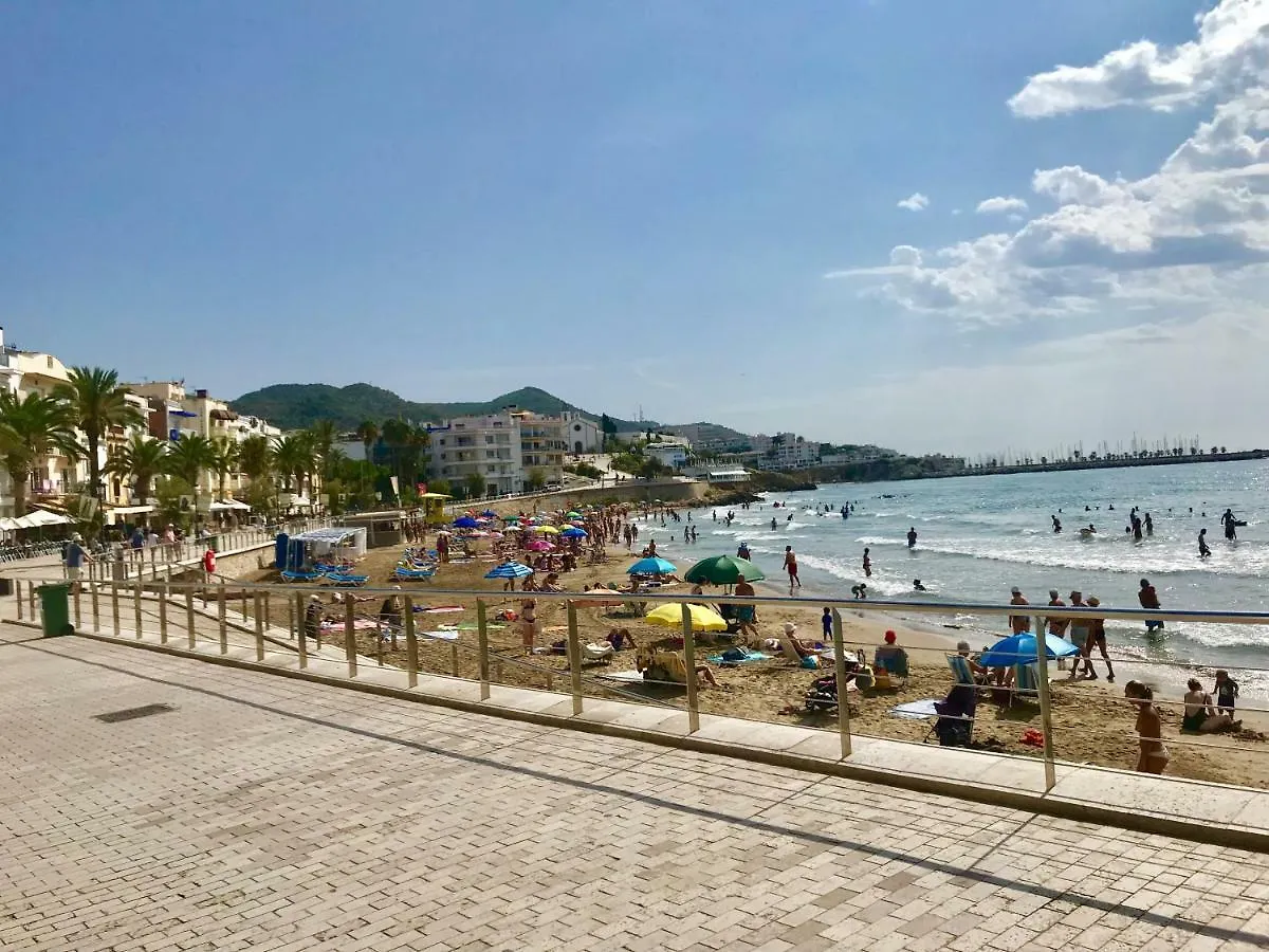 Seaside Apartment In Sitges Steps From Beaches With Private Patio